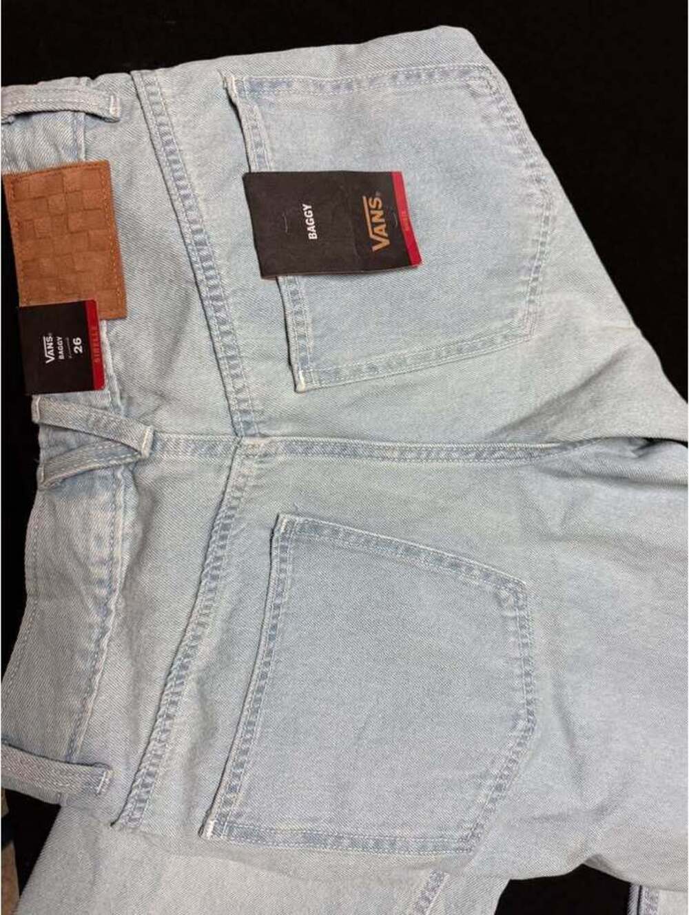 Vans Sirelle Baggy Fit Light Wash Wide Leg Jeans NWT Women’s Size 28